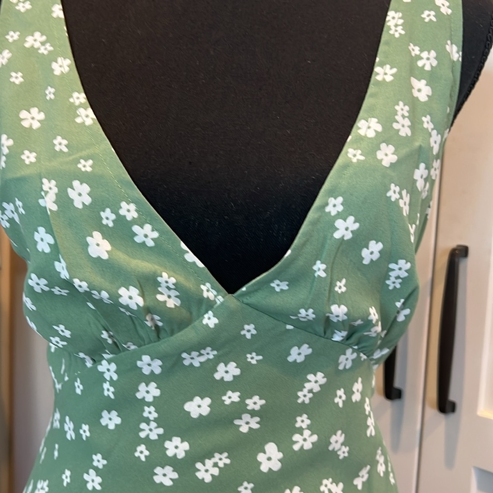 Princess Polly Sage Floral Mini Dress - Picture 5 of 6